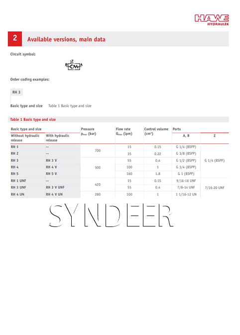 RH - Releasable check valves